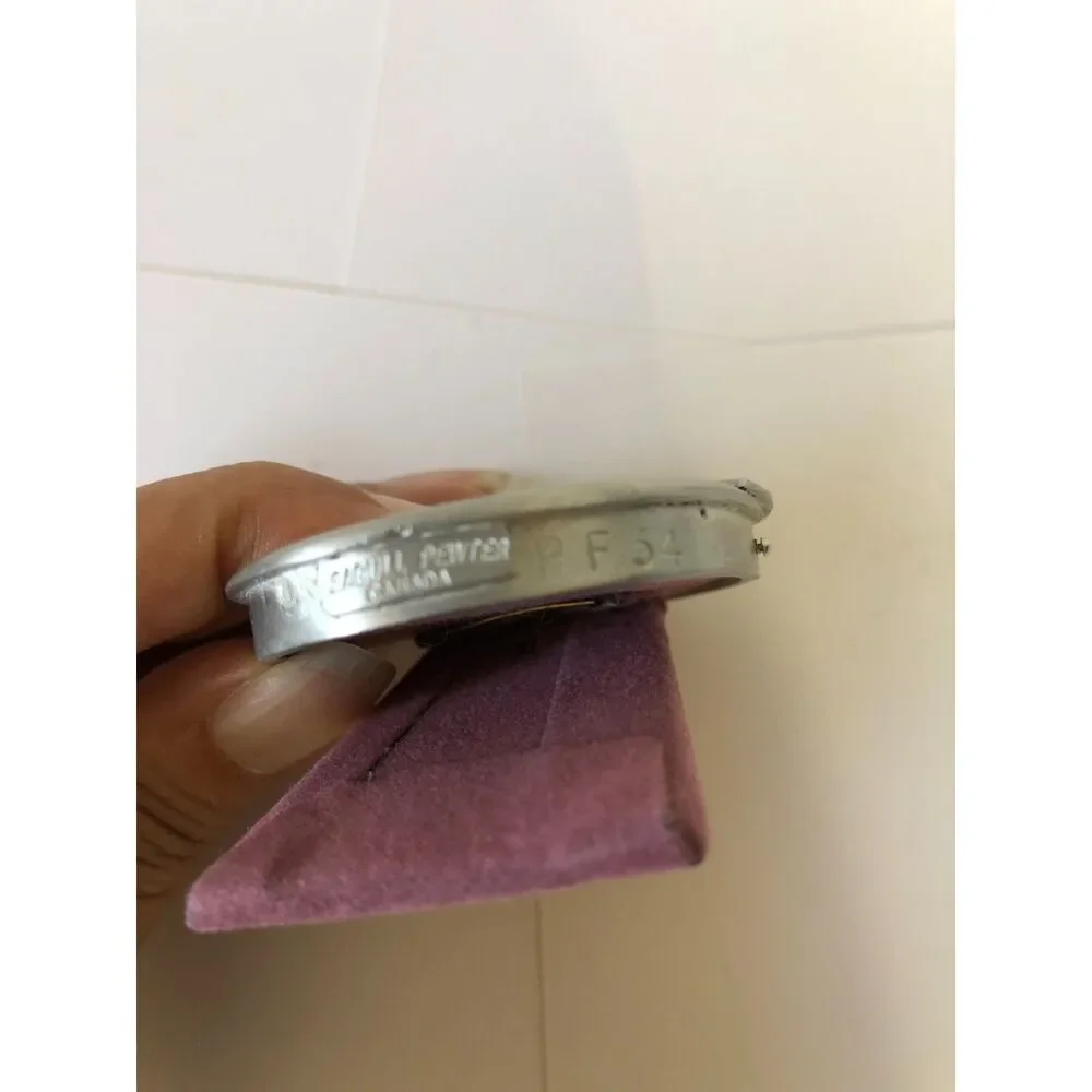 Vtg 90s Seagull Pewter Miniature Picture Frame Ribbon Bow Oval Canada PF54 2